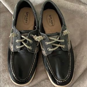 Speedy Top-Sider navy blue leather size 7.5